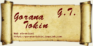 Gorana Tokin vizit kartica